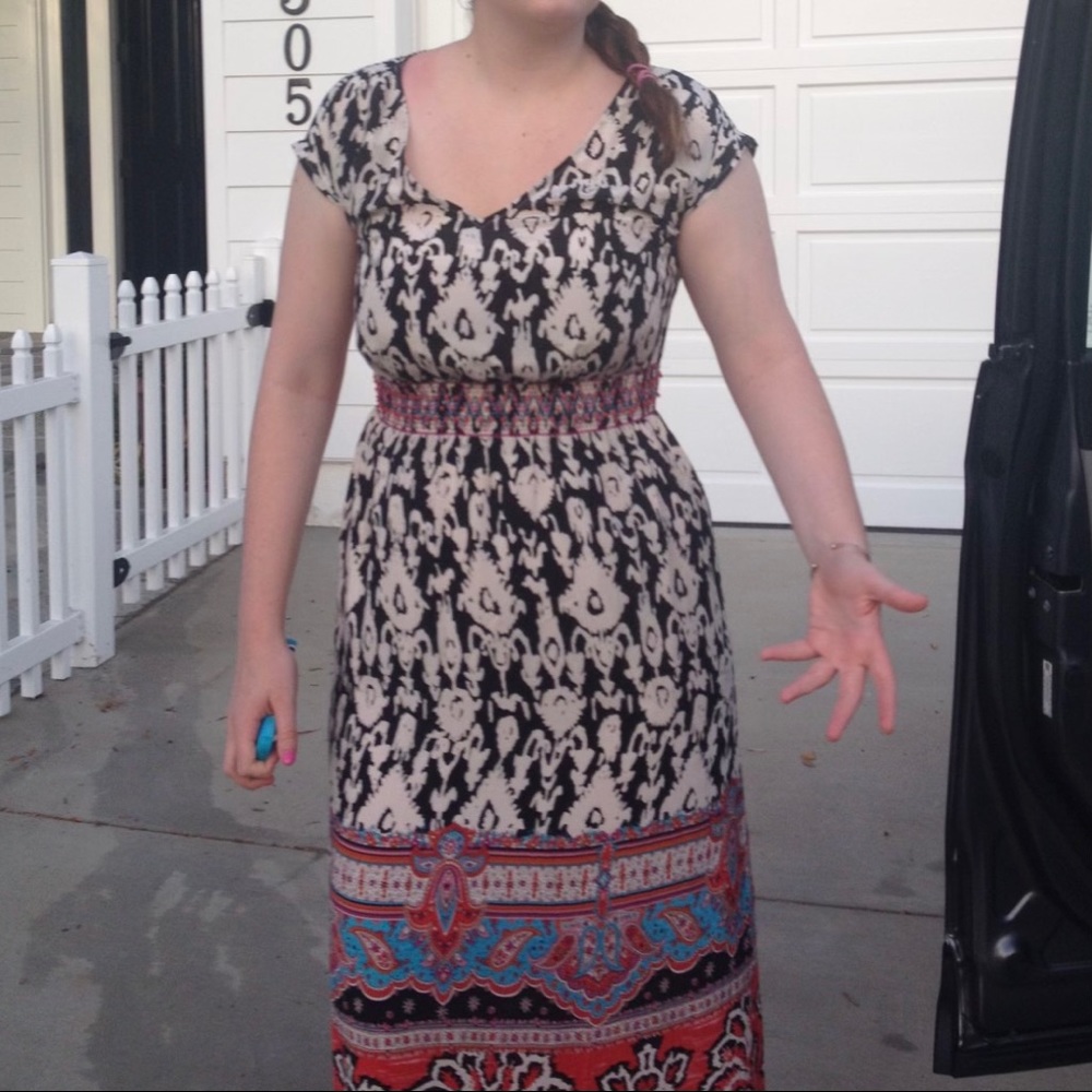 Anthropologie Patterned Maxi Dress